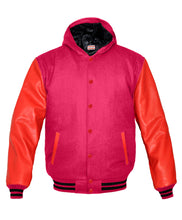 Load image into Gallery viewer, Superb Red Leather Sleeve Original American Varsity Letterman College Baseball Kid Wool Jackets #RSL-BSTR-RB-H