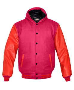 Superb Red Leather Sleeve Original American Varsity Letterman College Baseball Men Wool Jackets #RSL-RSTR-BB-H