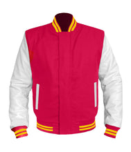 Load image into Gallery viewer, Original American Varsity White Leather Sleeve Letterman College Baseball Men Wool Jackets #WSL-YSTR-BZ