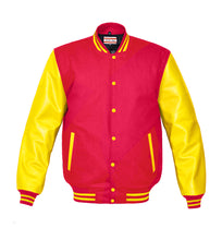Load image into Gallery viewer, Superb Genuine Yellow Leather Sleeve Letterman College Varsity Women Wool Jackets #YSL-YSTR-YB