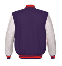 Load image into Gallery viewer, Superb Genuine White Leather Sleeve Letterman College Varsity Kid Wool Jackets #WSL-RSTR-WB