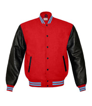 Load image into Gallery viewer, Original American Varsity Real Leather Letterman College Baseball Kid Wool Jackets #BSL-LBLSTR-BB