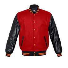 Load image into Gallery viewer, Original American Varsity Real Leather Letterman College Baseball Women Wool Jackets #BSL-ORSTR-OB-Bband