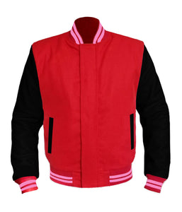 Original American Varsity Black Leather Sleeve Letterman College Baseball Men Wool Jackets #BSL-PKSTR-BZ