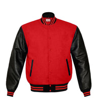 Load image into Gallery viewer, Original American Varsity Real Leather Letterman College Baseball Women Wool Jackets #BSL-RSTR-RB-BBAND