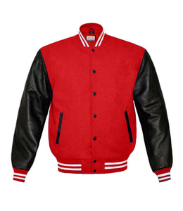 Superb Genuine Black Leather Sleeve Letterman College Varsity Kid Wool Jackets #BSL-WSTR-BB