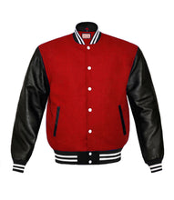 Load image into Gallery viewer, Original American Varsity Real Leather Letterman College Baseball Women Wool Jackets #BSL-WSTR-WB-BBAND