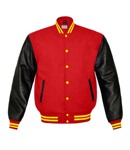 Original American Varsity Real Leather Letterman College Baseball Men Wool Jackets #BSL-YSTR-YB