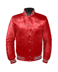 Original American Varsity Letterman College Baseball Bomber Satin Women Jackets #GYSTR-GYB