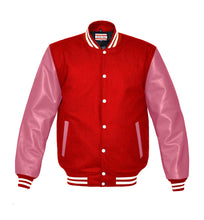 Load image into Gallery viewer, Superb Genuine Pink Leather Sleeve Letterman College Varsity Women Wool Jackets #PKSL-WSTR-WB