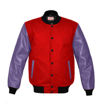 Load image into Gallery viewer, Original American Varsity Real Purple Leather Letterman College Baseball Kid Wool Jackets #PRSL-BSTR-BB-Bband