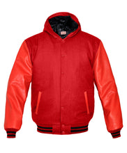 Load image into Gallery viewer, Superb Red Leather Sleeve Original American Varsity Letterman College Baseball Women Wool Jackets #RSL-BSTR-RB-H