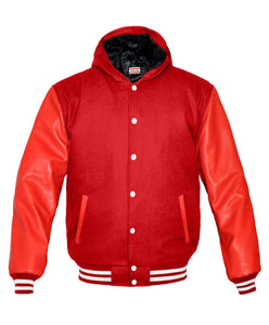 Superb Red Leather Sleeve Original American Varsity Letterman College Baseball Men Wool Jackets #RSL-WSTR-WB-H