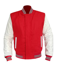 Load image into Gallery viewer, Original American Varsity White Leather Sleeve Letterman College Baseball Women Wool Jackets #WSL-GYSTR-BZ