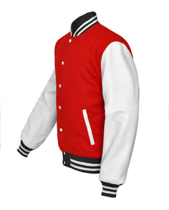 Superb Genuine White Leather Sleeve Letterman College Varsity Kid Wool Jackets #WSL-WSTR-BBand