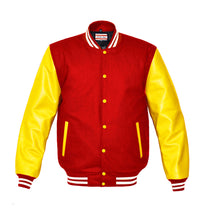 Load image into Gallery viewer, Superb Genuine Yellow Leather Sleeve Letterman College Varsity Women Wool Jackets #YSL-WSTR-YB