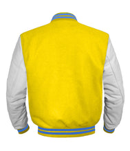 Load image into Gallery viewer, Original American Varsity White Leather Sleeve Letterman College Baseball Kid Wool Jackets #WSL-BLSTR-BZ