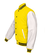 Load image into Gallery viewer, Superb Genuine White Leather Sleeve Letterman College Varsity Women Wool Jackets #WSL-BSTR-BB