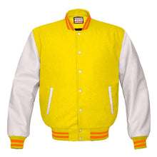 Load image into Gallery viewer, Superb Genuine White Leather Sleeve Letterman College Varsity Kid Wool Jackets #WSL-ORSTR-WB