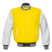 Load image into Gallery viewer, Superb Genuine White Leather Sleeve Letterman College Varsity Men Wool Jackets #WSL-WSTR-BBAND