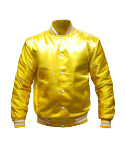 Original American Varsity Letterman College Baseball Bomber Satin Women Jackets #WSTR-WB